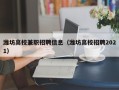 潍坊高校兼职招聘信息（潍坊高校招聘2021）