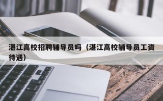 湛江高校招聘辅导员吗（湛江高校辅导员工资待遇）
