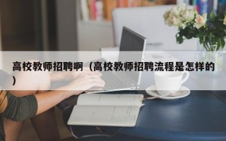 高校教师招聘啊（高校教师招聘流程是怎样的）