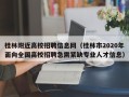 桂林附近高校招聘信息网（桂林市2020年面向全国高校招聘急需紧缺专业人才信息）