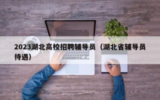 2023湖北高校招聘辅导员（湖北省辅导员待遇）