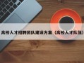 高校人才招聘团队建设方案（高校人才队伍）