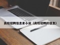 高校招聘信息素小说（高校招聘的信息）