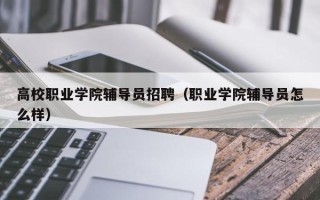 高校职业学院辅导员招聘（职业学院辅导员怎么样）