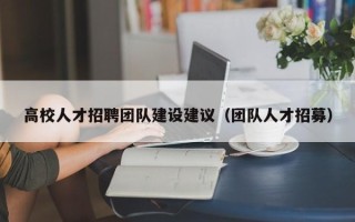 高校人才招聘团队建设建议（团队人才招募）