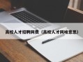 高校人才招聘网费（高校人才网啥意思）