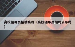 高校辅导员招聘高峰（高校辅导员招聘公平吗）