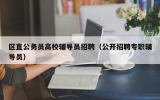 区直公务员高校辅导员招聘（公开招聘专职辅导员）