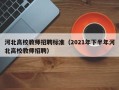 河北高校教师招聘标准（2021年下半年河北高校教师招聘）