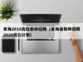青海2018高校教师招聘（青海省教师招聘2020岗位计划）