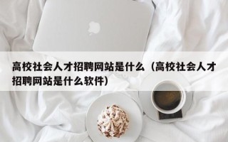 高校社会人才招聘网站是什么（高校社会人才招聘网站是什么软件）