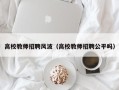 高校教师招聘风波（高校教师招聘公平吗）