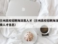 兰州高校招聘海洋类人才（兰州高校招聘海洋类人才信息）