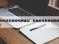 郑州高校教师招聘面试（郑州高校教师招聘网）