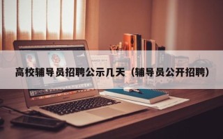 高校辅导员招聘公示几天（辅导员公开招聘）
