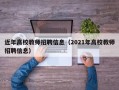 近年高校教师招聘信息（2021年高校教师招聘信息）