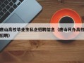 唐山高校毕业生私企招聘信息（唐山民办高校招聘）