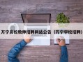 万宁高校教师招聘网站公告（万宁学校招聘）